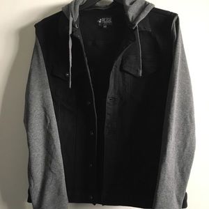 Black Hooded Jean Jacket